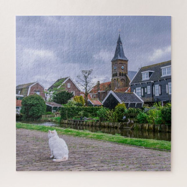 Traditional fishing village Marken in Netherlands Jigsaw Puzzle (Vertical)