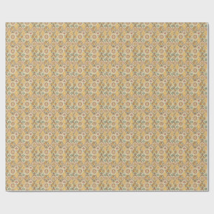 Traditional Floral Mediterranean Majolica Pattern Wrapping Paper