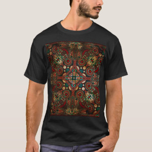 Traditional Floral Paisley Bandanna Grunge T-Shirt