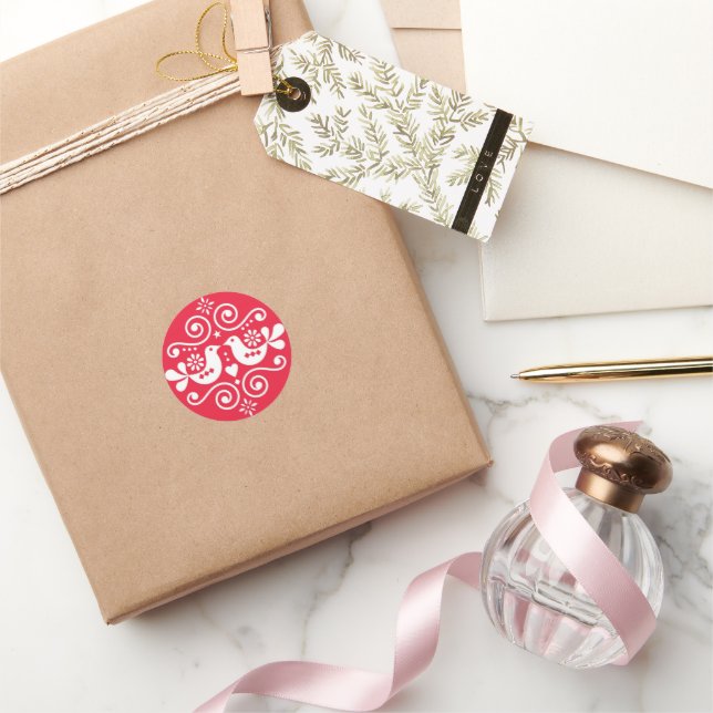 Traditional Folk Pattern Favour Sticker (Gifting)