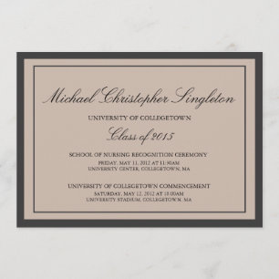 Traditional Formal University Graduation Events Announcement