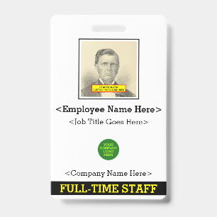 Traditional "FULL-TIME STAFF" Badge
