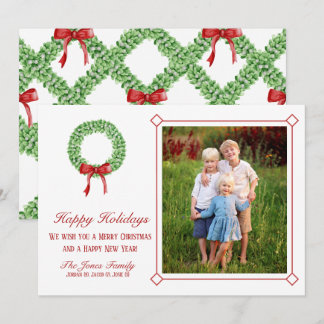 Traditional Garland Christmas Card