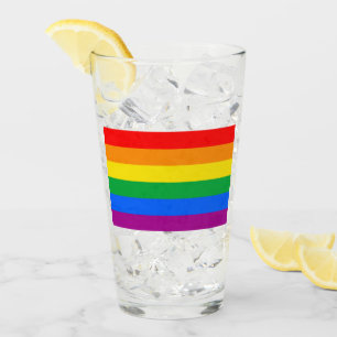Traditional Gay Pride Flag Glass