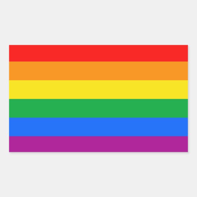 Traditional Gay Pride Flag Sticker (Front)