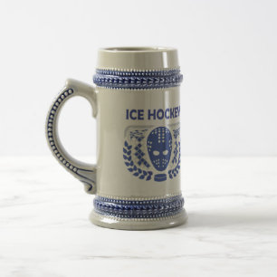 Traditional German beer mug Hockey