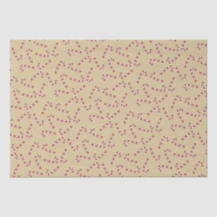 Traditional Gold Candy Cane Vintage Christmas Tissue Paper