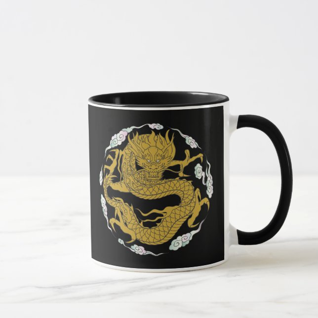 Traditional Gold Dragon Mug (Right)
