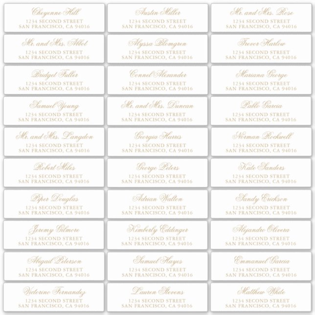 Traditional Gold Formal Elegant Wedding (Front)