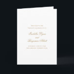 Traditional Gold Formal Elegant Wedding Program<br><div class="desc">Classic faux gold folded Wedding Program with accent words in an elegant calligraphy typography.  The front has your event details,  the inside has your wedding party and order of ceremony.  The back has a template for your message / quotes.  These Wedding Programs are perfect for a formal wedding.</div>