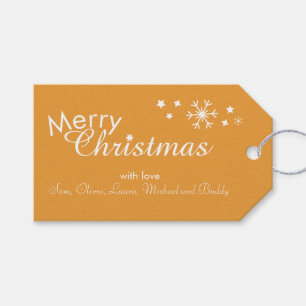 Traditional - Golden Orange Customizable Gift Tags