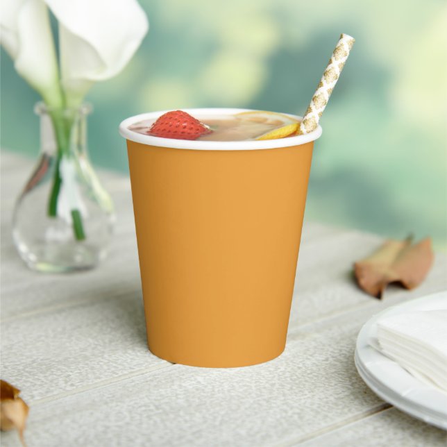 Traditional - Golden Orange Paper Cups (Insitu)
