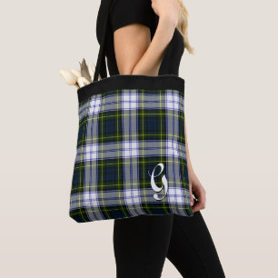Traditional Gordon Dress Plaid Monogrammed Tote Bag
