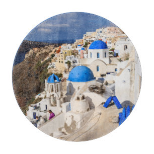 Traditional Greek Houses Cutting Board