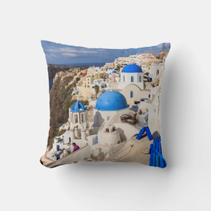 Traditional Greek Houses Throw Pillow