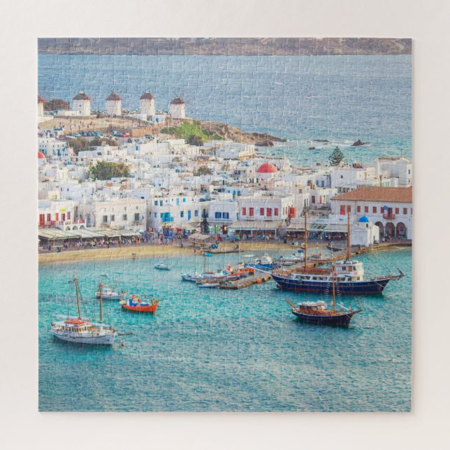 Traditional Greek Village Mykonos Island Greece Jigsaw Puzzle (Vertical)