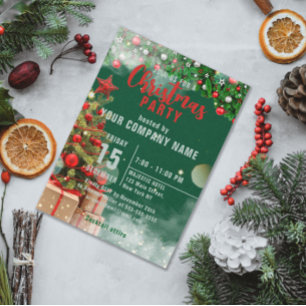 Traditional Green Corporate Christmas Party
