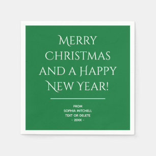 Traditional Green - Merry Christmas Napkins