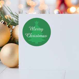 Traditional Green - Merry Christmas Sticker