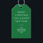 Traditional Green - Minimalist Gift Tags<br><div class="desc">Introducing our stylish and minimalist, classic Traditional Green Merry Christmas Gift Tags, from our Traditional Christmas Colours. These elegant green, personalized christmas gift tags are the perfect way to add a touch of style and sophistication to your holiday gifts. The font used is both elegant and modern. Simple and clean...</div>