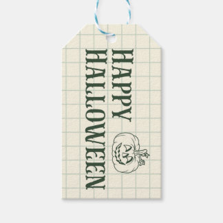 Traditional Green Pumpkin Candy Tags