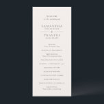 Traditional Grey Elegant Wedding Program<br><div class="desc">Traditional style wedding program featuring a simple yet elegant design with your first names in a large serif font.</div>