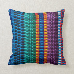 Traditional Guatemala fabric weave Throw Pillow