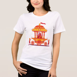 Traditional Hindu Rath Yatra Chariot Illustration Tri-Blend Shirt
