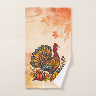 Traditional Holiday Thanksgiving Hand Towel