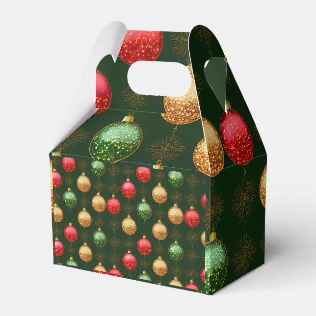 Traditional Holidays Collection Colourful Ornament Favor Box (Front Side)