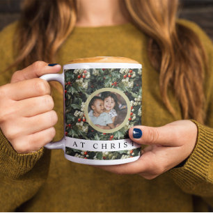 Traditional Holly 3 Photo Coffee Mug