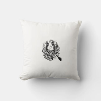Traditional Horseshoe Tattoo designs Throw Pillow