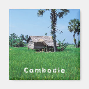 Traditional house - Cambodia Magnet