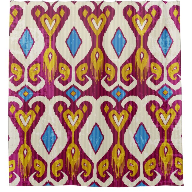 Traditional ikat fabric seamless pattern (Front)