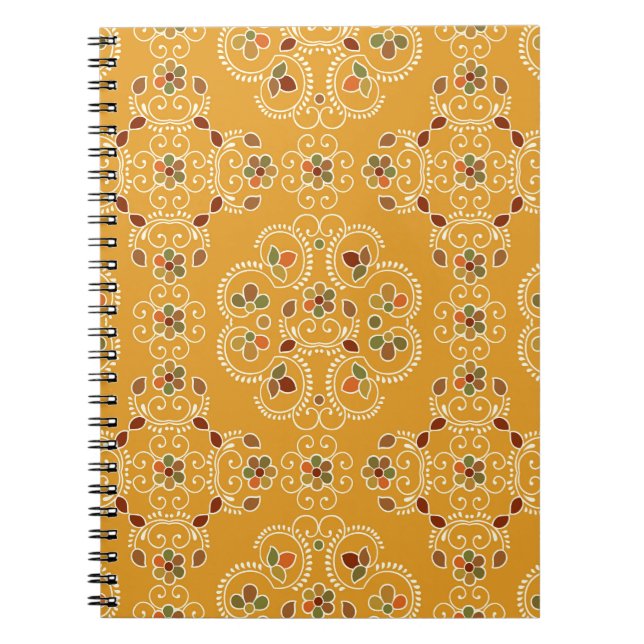 Traditional Indian damask, seamless pattern. Notebook (Front)