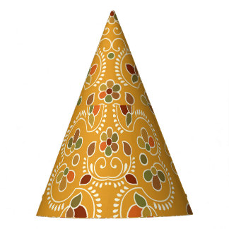Traditional Indian damask, seamless pattern. Party Hat