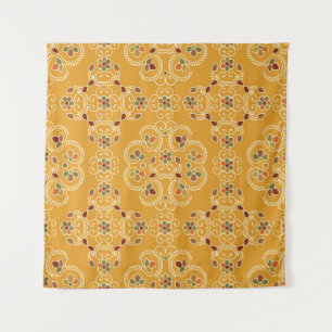 Traditional Indian damask, seamless pattern. Tapestry