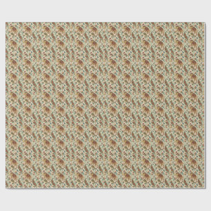 Traditional Indian Elephant Floral Paisley Pattern Wrapping Paper