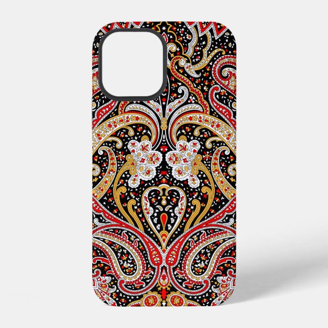 traditional indian paisley pattern iPhone case (Back)