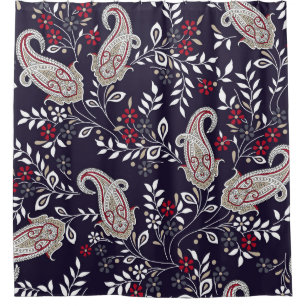 Traditional Indian paisley, seamless pattern.
