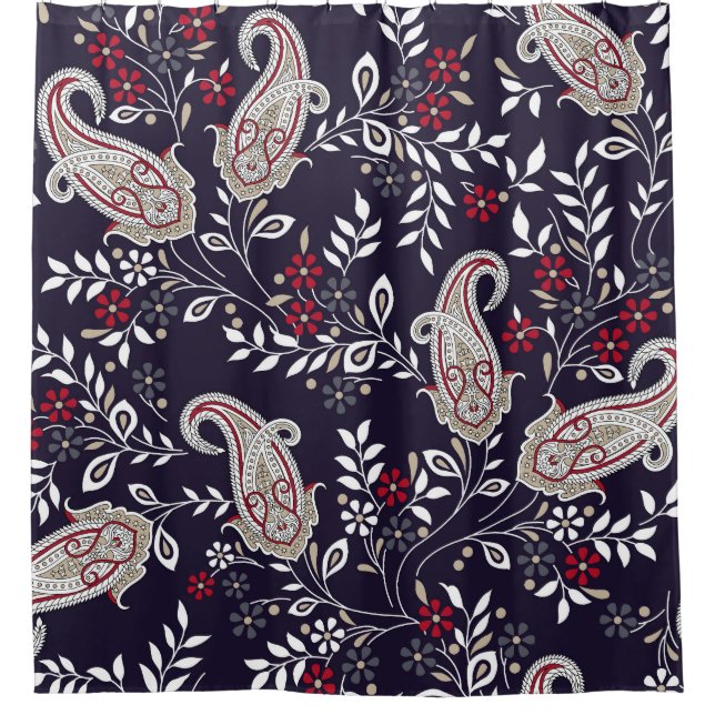 Traditional Indian paisley, seamless pattern. (Front)