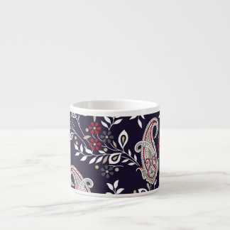 Traditional Indian paisley, seamless pattern. Espresso Cup