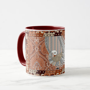 Traditional Indian Peacock Mug