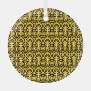 Traditional Indian Shirt Textile Design. Glass Ornament