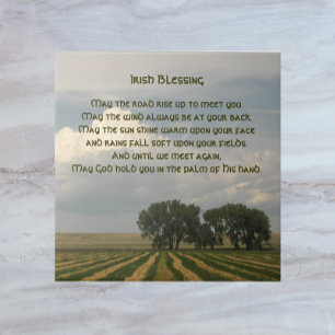 Traditional Irish Blessing Farmland Landscape Tile
