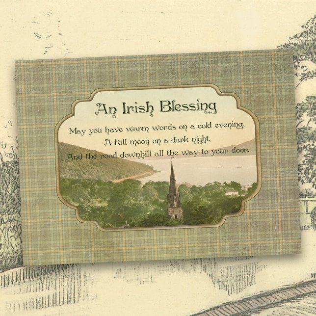 Traditional Irish Blessing Postcard (Creator Uploaded)