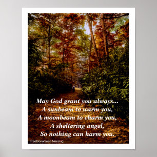 Traditional Irish Blessing Poster
