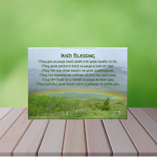 Traditional Irish Blessing Valley Rainbow Photo Block