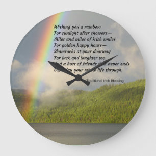 Traditional Irish Blessing Wall Clocks