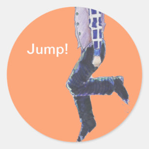 Traditional Irish Dancing Cartoon Classic Round Sticker